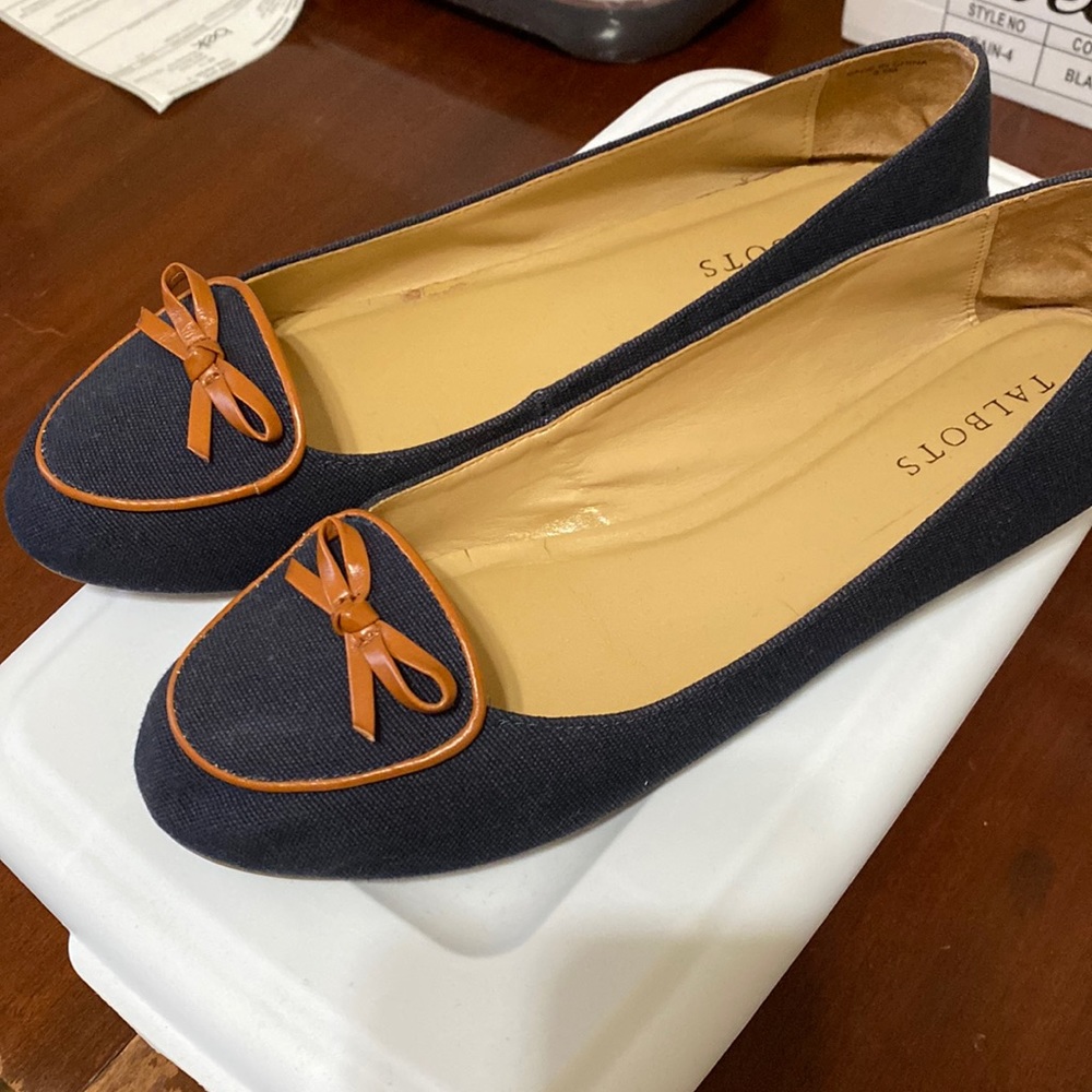 Talbots Navy Flats